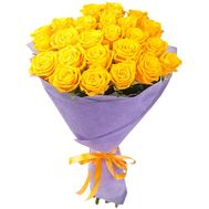 25 желтых роз