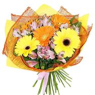 Букет з гербер та альстромерій