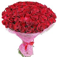 101 красная импортная роза