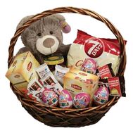 Sweets basket with teddy bear