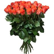 Необычный букет оранжевых роз