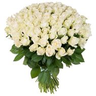 Букет из 101 белой розы с бесплатной доставкой по Запорожью!