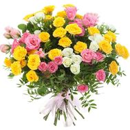 Оригінальний букет з кущових троянд