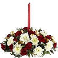 Новогодняя композиция со свечой