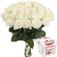 51 white rose and rafaello