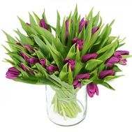 Букет фиолетовых тюльпанов