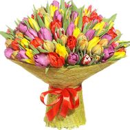 Букет из 151 тюльпана