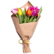 Bouquet of tulips for the sister