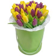 Коробка из тюльпанов для мамы