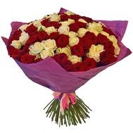 101 красная и белая роза