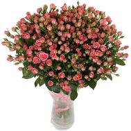 51 рожева кущова троянда