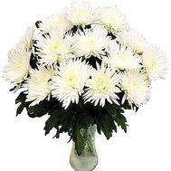 21 крупная хризантема в букете