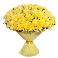 51 желтая одноголовая хризантема