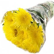 Букетик желтых одиночных хризантем