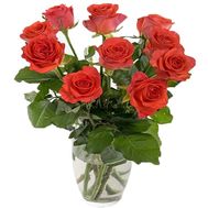 11 оранжевых роз