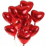 15 heart shaped balloons