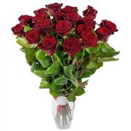 19 бордовых роз