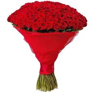 251 красная роза в фешенебельном букете