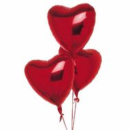 3 heart shaped balloons