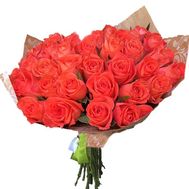 33 оранжевые розы