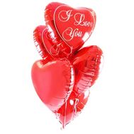 5 фольгированных шаров сердца