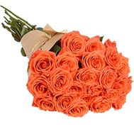 Cascading orange roses bouquet