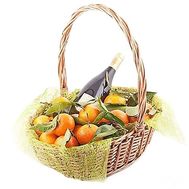 Корзина мандарин c вином