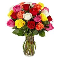 Mixed bouquet of roses