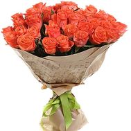 Оранжевые розы в букете