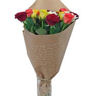 Пёстрый букет роз