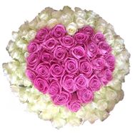 Букет сердце из 101 розы