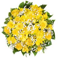 Букет цветов из 35 желтых роз