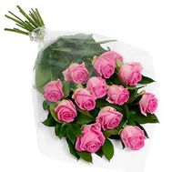 Букет из 13 розовых роз