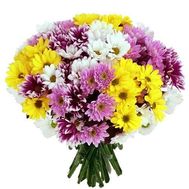 Букет из 21 хризантемы