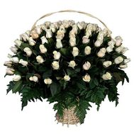 Корзина из 101 импортной розы