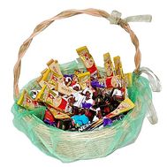 Basket of sweets and coffee stickers