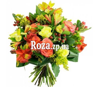 Букет з троянд і альстромерій Букет з троянд і альстромерій