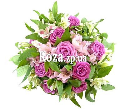 Букет квітів троянд і альстромерій Букет квітів троянд і альстромерій