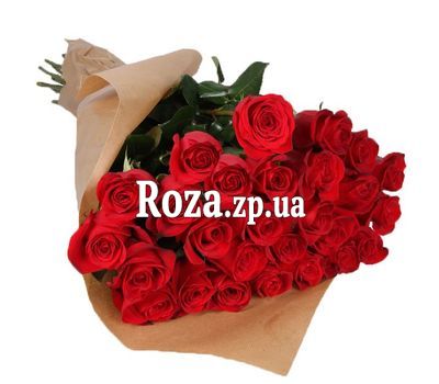 25 червоних імпортних троянд