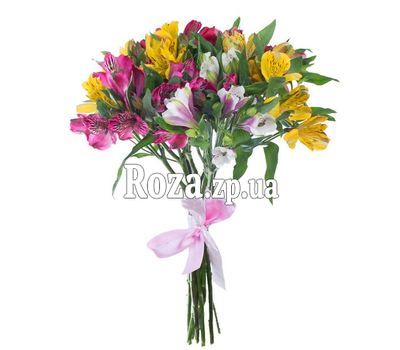 A small bouquet of alstroemerias A small bouquet of alstroemerias