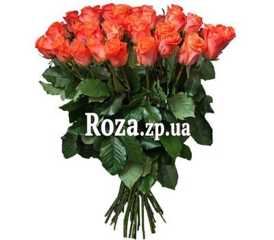 Unusual bouquet of orange roses