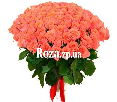 Неординарний букет з 101 помаранчевої троянди