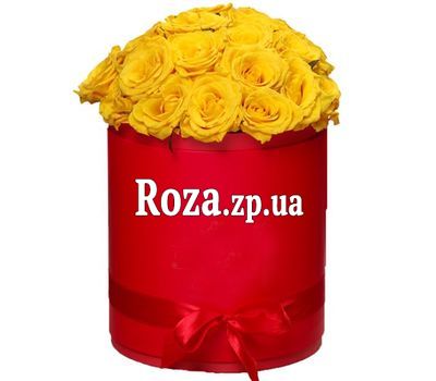 Солнечная коробка желтых роз Солнечная коробка желтых роз