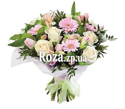 Бело-розовый букет цветов Бело-розовый букет цветов