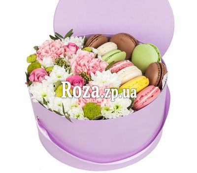 Цветы и макаруны в коробке Запорожье Цветы и макаруны в коробке Запорожье