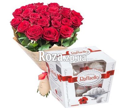 25 red roses and rafaello 25 red roses and rafaello