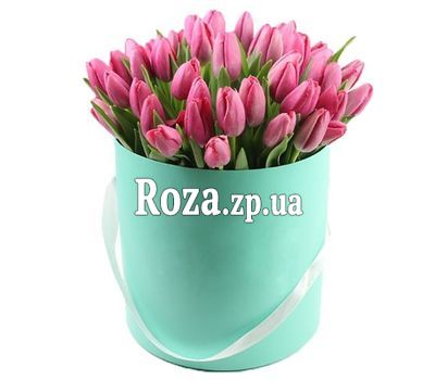 Pink tulips in a box Pink tulips in a box