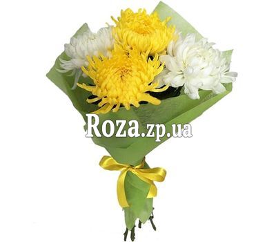 Bouquet of 5 single-headed chrysanthemums Bouquet of 5 single-headed chrysanthemums