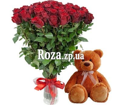 51 червона троянда і Ведмедик