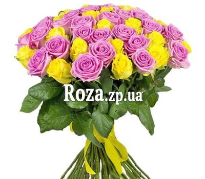 51 желтая и розовая роза 51 желтая и розовая роза